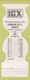 Matchbook Cover - Kansas City Chiefs Football 1981 ICX