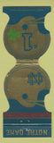 Matchbook Cover - Notre Dame Football 1985 Summit Club South Bend IN