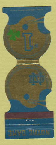 Matchbook Cover - Notre Dame Football 1980 Bourbon IN Foundry