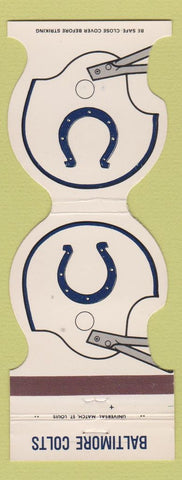 Matchbook Cover - Baltimore Colts Football 1981 Ettco Wire Ridgewood NY #1