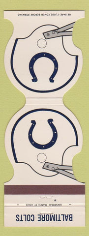 Matchbook Cover - Baltimore Colts Football 1981 Ettco Wire Ridgewood NY #2