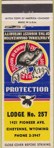 Matchbook Cover - Matchbook Cover Moose Lodge Cheyenne WY