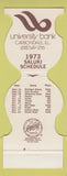 Matchbook Cover - SIU Salukis Carbondale IL 1973 Football Schedule