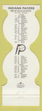 Matchbook Cover - Indiana Pacers Basketball St Moritz Steak Indianapolis 1981