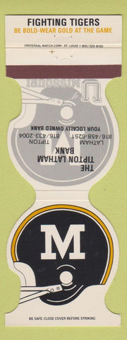 Matchbook Cover - Missouri Tigers Football Tipton Latham Bank MO 1985