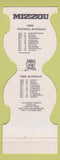Matchbook Cover - Missouri Tigers Football Tipton Latham Bank MO 1985