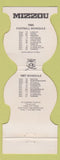 Matchbook Cover - Missouri Tigers Football Bank Belgrade Caldonia Potosi MO 1986