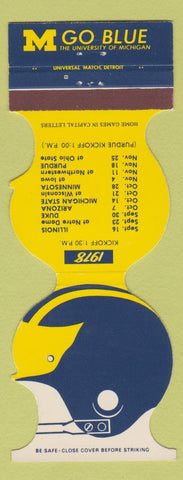 Matchbook Cover - Michigan Wolverines Football 1978 1979