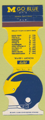 Matchbook Cover - Michigan Wolverines Football 1979 1980 Haab's Ypslanti MI