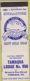 Matchbook Cover - Matchbook Cover Moose Lodge Tamaqua PA
