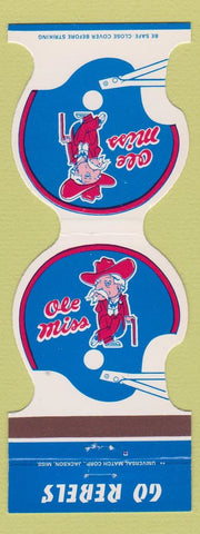 Matchbook Cover - Ole Miss Football Canton MS Bank 1982