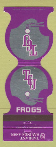 Matchbook Cover - TCU Horned Frogs 1981 Bank Tarrant Savings