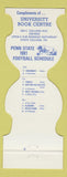 Matchbook Cover - Penn State Nittany Lions Football 1981 Stage College PA Books