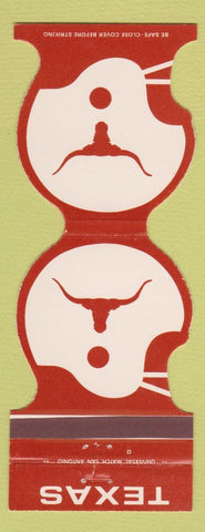Matchbook Cover - Texas Longhorns Football City Bank 1980