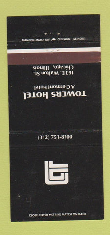 Matchbook Cover - Towers Hotel Chicago IL 30 Strike