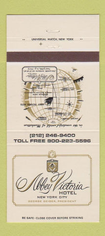 Matchbook Cover - Abby Victoria Hotel New York City 30 Strike
