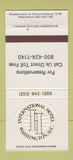 Matchbook Cover - International Hotel Washington DC 30 Strike