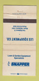 Matchbook Cover - Lee Equipment Snapper Mowers Miami OK WORN 30 Strike