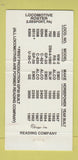 Matchbook Cover - Reading Historical Society railroad Reading PA 30 Strike