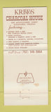 Matchbook Cover - Kristos Charcoal House Alexandria VA 30 Strike