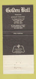 Matchbook Cover - Golden Bull Restaurant Gaithersburg MD 30 Strike