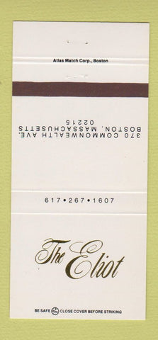 Matchbook Cover - The Eliot Boston MA 30 Strike