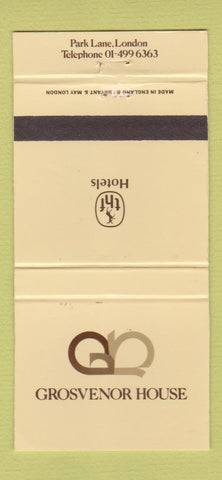Matchbook Cover - Grosvenor House London UK England 30 Strike