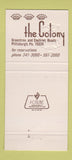 Matchbook Cover - The Colony Pittsburgh PA #1 30 Strike