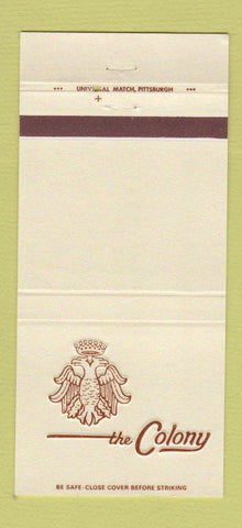 Matchbook Cover - The Colony Pittsburgh PA #2 30 Strike