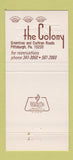 Matchbook Cover - The Colony Pittsburgh PA #2 30 Strike