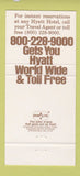 Matchbook Cover - Hyatt Regency Hotel Los Angeles CA 30 Strike
