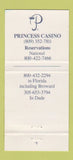 Matchbook Cover - Princess Casino Freeport Grand Bahama Island 30 Strike