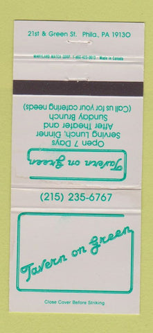 Matchbook Cover - Tavern on the Green Philadelphia PA WEAR 30 Strike