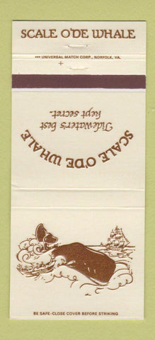 Matchbook Cover - Scale o'De Whale Portsmouth VA WEAR 30 Strike