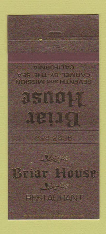 Matchbook Cover - Briar House Carmel by the Sea CA 30 Strike