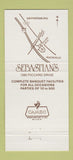 Matchbook Cover - Sebastian's Restaurant Rockville MD 30 Strike