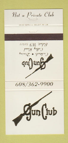 Matchbook Cover - Gun Club Beloit WI 30 Strike