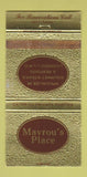 Matchbook Cover - Mavrou's Place  30 Strike