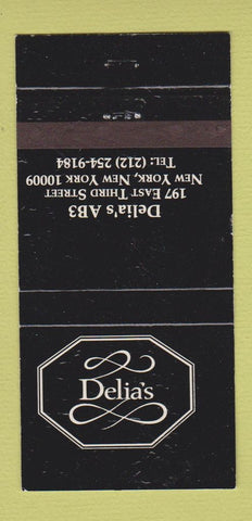Matchbook Cover - Delia's AB3 New York City 30 Strike