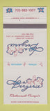 Matchbook Cover - Las Bergerie French Restaurant Alexandria VA 30 Strike