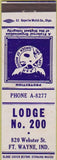Matchbook Cover - Matchbook Cover Moose Lodge Fort Wayne IN