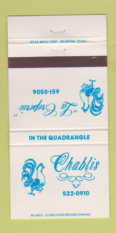 Matchbook Cover - Chablis Restaurant WEAR 30 Strike