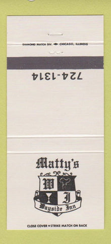 Matchbook Cover - Matty's Wayside Inn Glenview IL 30 Strike