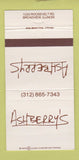 Matchbook Cover - Ashberry's Broadview IL 30 Strike