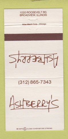 Matchbook Cover - Ashberry's Broadview IL 30 Strike