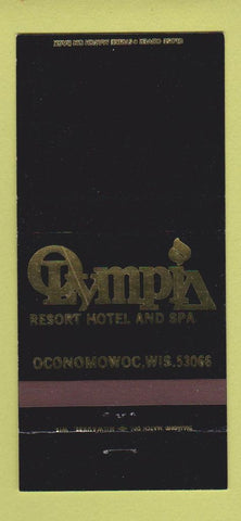 Matchbook Cover - Olympia Resort Hotel Oconomowoc WI 30 Strike