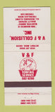 Matchbook Cover - V&F Collision Detroit MI 30 Strike