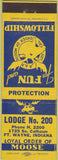 Matchbook Cover - Matchbook Cover Moose Lodge Fort Wayne IN yellow / blue