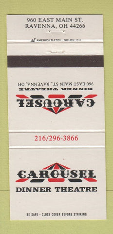 Matchbook Cover - Carousel Dinner Theatre Ravenna OH 30 Strike