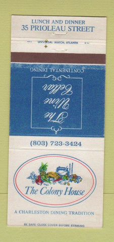 Matchbook Cover - The Colony House Charleston SC 30 Strike